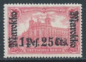 Germany Offices in Morocco #54 NH 1m Berlin Post Office Issue Ovptd. Marokko...