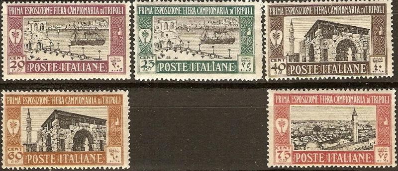 LIBYA-IT. B 5-9 MNH 1927 1st Sample Fair