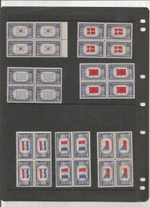 US SCOTT# 909-921 BLOCKS OF 4, MNH, OG, COMPLETE SET