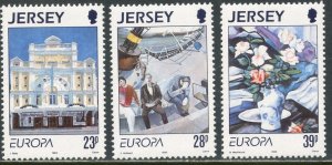 JERSEY Sc#631-633 1993 EUROPA Contemporary Art Complete Set OG Mint NH