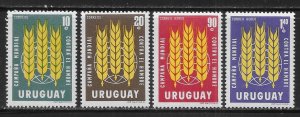 Uruguay 700-1, C254-55 Freedom From Hunger set MNH