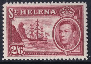 Sc# 125 St Helena 1938 - 1940 Badge of the Colony 2/6 KGVI issue MNH CV: $17.60