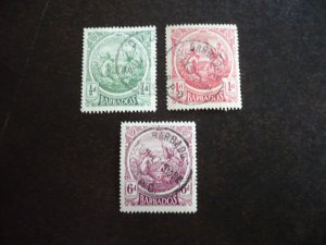 Stamps - Barbados - Scott# 128,129,135 - Used Part Set of 3 Stamps