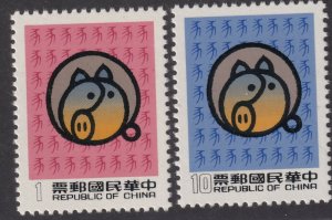 Sc# 2346 / 2347 China 1982 MNH New Years 1983 complete set CV $4.20 