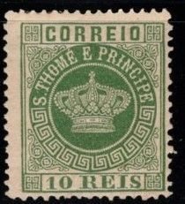 Sao Tome and Principe - #10 Portuguese Crown - MH