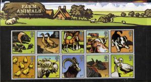 Great Britain 2005 Farm Animals perf se-tenant block of 1...