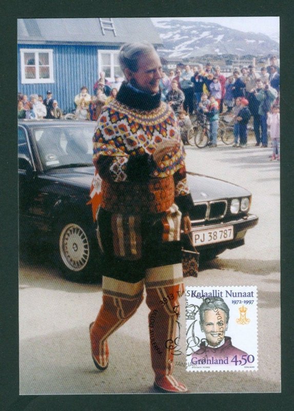 Greenland. Official Maximum Card 1997. Queen Margrethe II. Engraver
