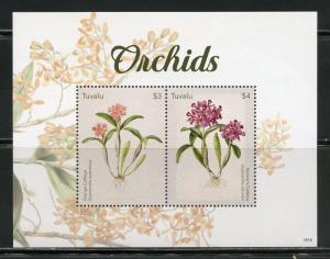 TUVALU  2018 ORCHIDS  SOUVENIR SHEET  MINT NH 