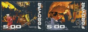 Faroe 427-428,MNH. Vagar-Streymoy Tunnel,2003.