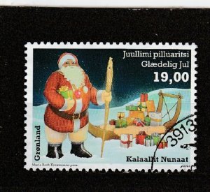 Greenland  Scott#  887  Used  (2021 Christmas)