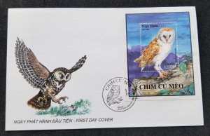 *FREE SHIP Vietnam Owls 1995 Bird Of Prey Fauna Wildlife (FDC)