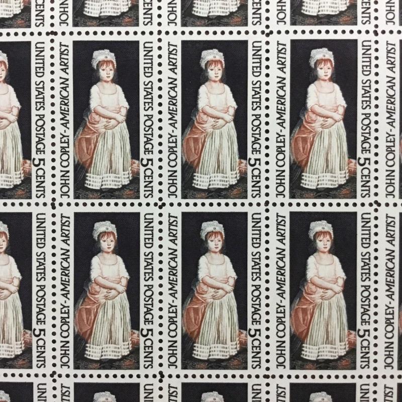 1273   John Singleton Copley, Artist   MNH 5 c Sheet of 50   FV $2.50   In 1965