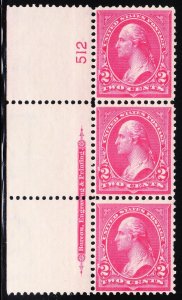MOstamps - US #279Bg Mint OG NH Plate # Strip of 3 - Lot # MO-53A SCV $550