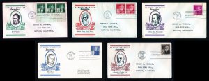 # 889 to 893 First Day Covers with Linprint cachet dated 1940