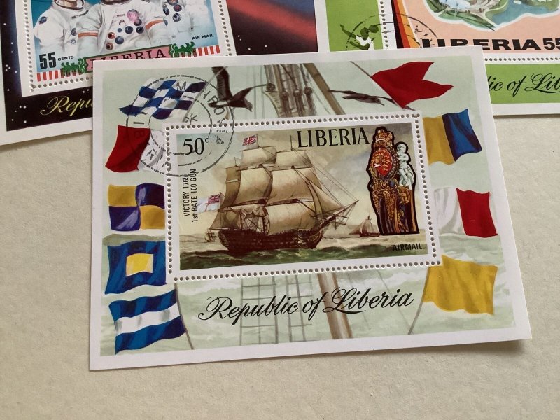 Liberia olympics Transport & Space 6 cancelled  stamp sheets R48925