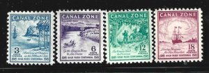 Canal Zone Scott#142 -145 Mint NH Complete Set California Gold Rush 2021CV $5.05