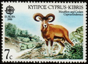 Cyprus 669 - Mint-NH - 7c Cyprus Mouflon (1986) (cv $1.00)
