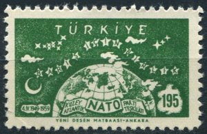 Turkey Sc#1437 MNH, 195k grn, 10th Anniversary of NATO (1959)