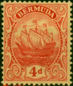 Bermuda 1919 4d Red-Yellow SG49a Fine MM