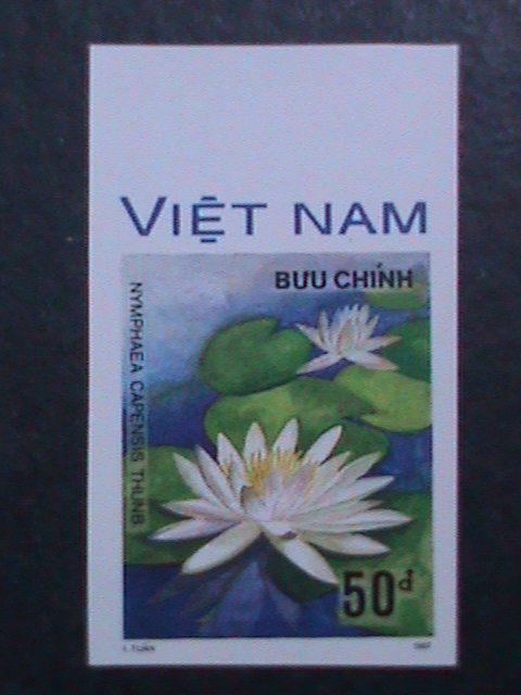 ​VIETNAM-1988 SC #1849-55 LOVELY WATER LILY-LOTUS COMPLETE SET IMPERF MNH VF