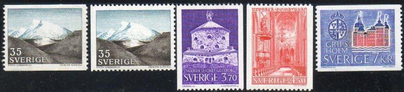 Sweden  Scott  719-723  MNH