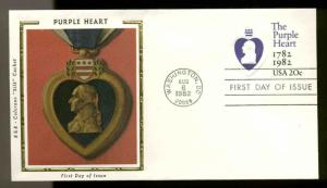 U.S. FDC #U603 Colorano Silk Cachet Washington, DC Purple Heart Medal