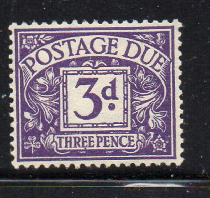 Great Britain Sc J29 1938 3d violet postage due stamp mint