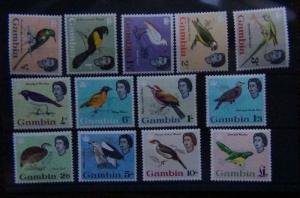 Gambia 1963 Birds set complete to £1 LMM SG193/205 