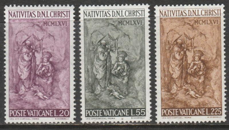 Vatican  1966  Scott No. 445-47  (N**) Complet