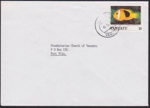 VANUATU 1991 local rate cover 15v Fish ex Port Vila........................67294