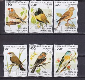 SA03 Togo 1996 Birds used stamps