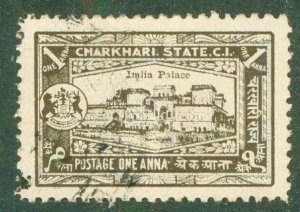 CHARKHARI -INDIAN STATE 29 USED BIN $2.00