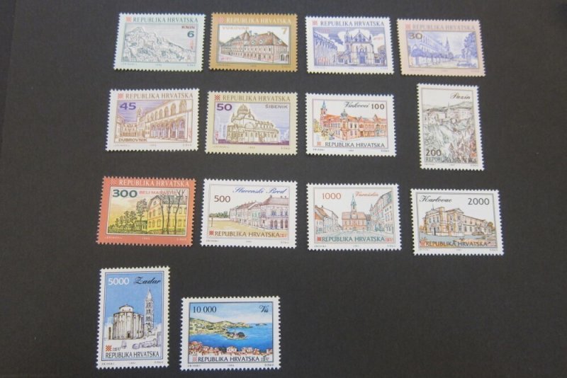 Croatia 1992 Sc 107-121 set MNH