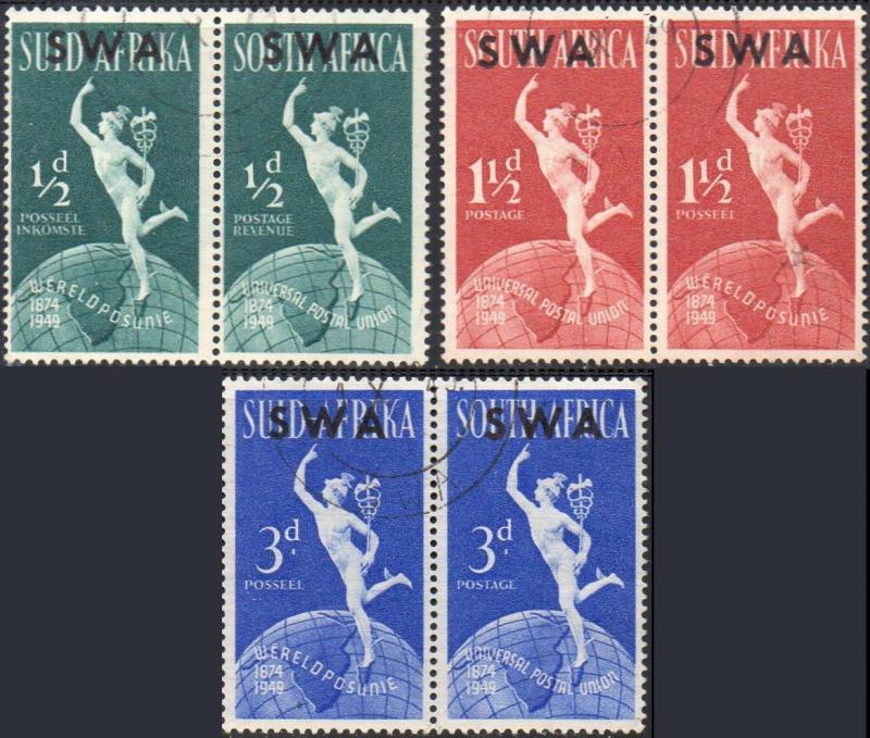 South West Africa 1949 75th Anniversary of U.P. U. used