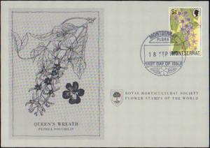 Montserrat, First Day Cover, Flowers
