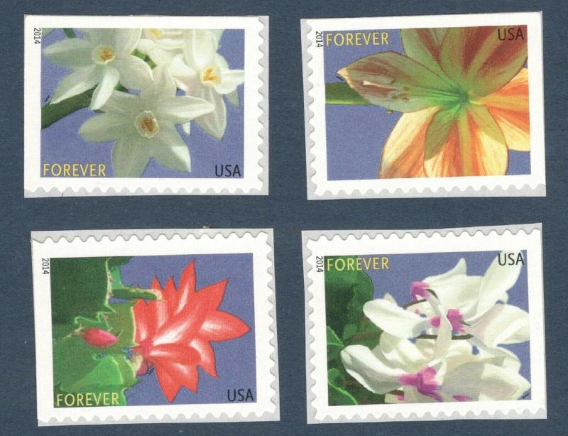 4862-5 Winter Flowers Forever Set Of 4 Mint/nh FREE SHIPPING 