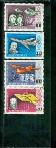 Mongolia Aircraft Lot 2 , 4 stamps
