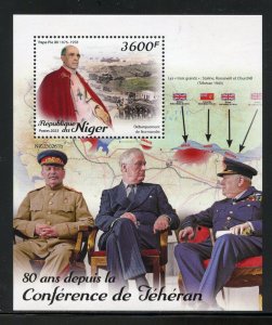 NIGER 2023 80th ANNIVERSARY OF TEHERAN CONFERENCE FDR CHURCHILL S/S MINT NH