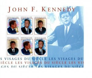 Guinea 2002 - John F Kennedy - Sheet of 6 Stamps - MNH