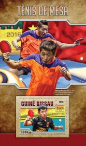 GUINE BISSAU 2016 SHEET TABLE TENNIS TENIS DE MESA PING PONG SPORTS gb16505b