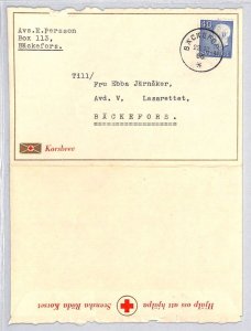 SWEDEN Cover RED CROSS Backefors Letter-Sheet 1966 *SVENSKA RODA KORSET* RC116