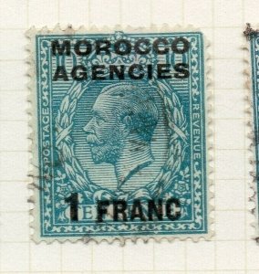 Morocco Agencies French Zone 1919-24 Issue Used 1F. Optd Surcharged NW-180653