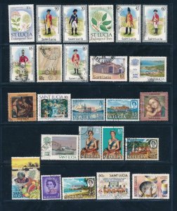 D387690 Saint Lucia Nice selection of VFU Used stamps