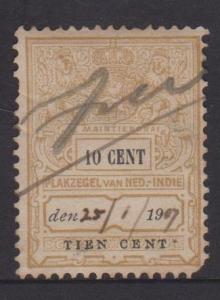 Netherlands Indies Revenue 1907 Plakzegel