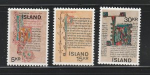 Iceland 417-419 Set MNH Law Book (B)