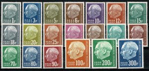 GERMANY SAAR 1957 FULL SET of 20 SG406-425 MH Wmk. 294 P.14 SUPERB CONDITION