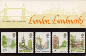 PRESENTATION PACK PP100 1980 - LONDON LANDMARKS (printed no.118)