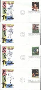 #3399-3402 Youth Team Sports Farnam FDC Set