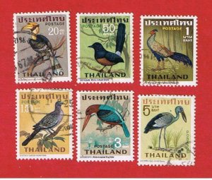 Thailand #469//476   VF used   Birds   Free S/H 