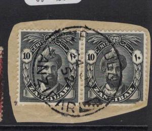 Zanzibar Paquebot 10c Pair VFU VFU (6dtl) 